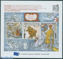Romania 2005 AEP Day Overprint S/s, Mint NH, History - Various - History - U.P.U. - Globes - Maps - Unused Stamps