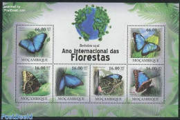 Mozambique 2011 Int. Forest Year, Butterflies 6v M/s, Mint NH, Nature - Butterflies - Mozambique