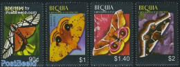 Saint Vincent & The Grenadines 2005 Bequia, Butterflies 4v, Mint NH, Nature - Butterflies - St.Vincent & Grenadines