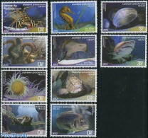 Greece 2012 Marine Life 10v, Mint NH, Nature - Fish - Turtles - Unused Stamps