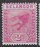 Malaysia Mnh ** 1891 Tiger 10 Euros - Selangor