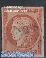 France 1850 40c, Red Orange, Used 22 8, Used - Oblitérés