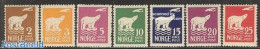 Norway 1925 Amundsen Polar Expedition 7v, Unused (hinged), History - Nature - Science - Transport - Explorers - Animal.. - Unused Stamps