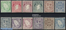 Ireland 1922 Definitives 12v, Unused (hinged), History - Various - Coat Of Arms - Maps - Neufs