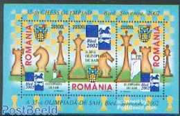 Romania 2002 Chess Olympiade S/s, Mint NH, Sport - Chess - Neufs