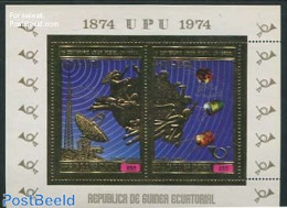 Equatorial Guinea 1974 UPU/ESPANA S/s, Mint NH, Science - Transport - Telecommunication - U.P.U. - Space Exploration - Telecom