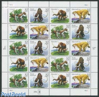 United States Of America 1996 Prehistoric Animals M/s, Mint NH, Nature - Prehistoric Animals - Unused Stamps