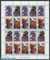 United States Of America 1996 Folk Heroes M/s, Mint NH, Nature - Sport - Transport - Snakes - Baseball - Railways - Unused Stamps