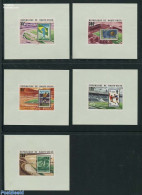 Upper Volta 1977 World Cup Football 5 S/s, Mint NH, Sport - Football - Stamps On Stamps - Postzegels Op Postzegels