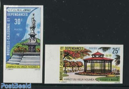 New Caledonia 1976 Noumea 2v, Imperforated, Mint NH, Nature - Performance Art - Water, Dams & Falls - Music - Art - Sc.. - Ongebruikt