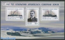 Russia 2013 Discovery Of Severnaya Zemlya Archipel S/s, Mint NH, History - Transport - Explorers - Ships And Boats - Explorateurs