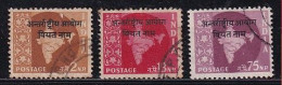 3v India Used 1957, Overprint Vietnam On Map Star Series - Franchigia Militare