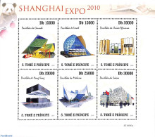 Sao Tome/Principe 2010 Shanghai Expo 6v M/s, Mint NH, Various - World Expositions - Art - Modern Architecture - Sao Tome And Principe