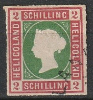 Timbre Oblitéré Avec Charnière Heligoland, Colonie De La Couronne Britannique. Reine Victoria Du Royaume-Uni 1867 N° 3 - Heligoland (1867-1890)