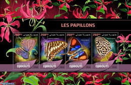 Djibouti 2016 Butterflies, Mint NH, Nature - Butterflies - Flowers & Plants - Yibuti (1977-...)