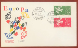 ITALY - FDC - 1961 - Europe - 6th Issue - FDC