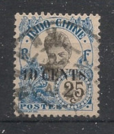 INDOCHINE - 1919 - N°YT. 79 - Cambodgienne 10c Sur 25c Bleu - Oblitéré / Used - Usados