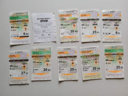 V0202 Czechia  BRNO  - South Moravian Integrated Public Transport System -  10 Pcs Of  Autobus Tickets   2018-2020 - Europa