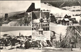 71874485 Oberwiesenthal Erzgebirge Sprungschanze Meilenstein Am Marktplatz Seiba - Oberwiesenthal