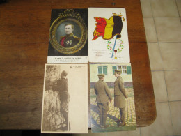 Lot De 4 Cpa Belgique Roi   ALBERT - Sammlungen & Sammellose