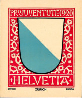 Affichette - PRo. JUVENTUTE. 1920 HELVETIA -     ZURICH     ZÜRICH     ZURIGO - Afiches