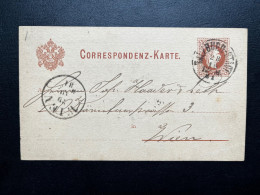 ENTIER POSTAL AUTRICHE / FALZBURG POUR WIEN 1881 - Cartes Postales