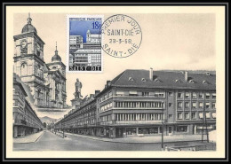 1241/ Carte Maximum (card) France N°1154 Ville Reconstruite Saint-Dié Vosges édition Parison Fdc 1958  - 1950-1959