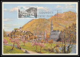 1228/ Carte Maximum (card) France N°1150 Série Touristique. Lourdes  - 1950-1959