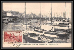 0076a France N°346 œuvres Sociales Et Sportives Des PTT Sports 12/8/1937 évians Les Bains Seul Carte Postcard  - Covers & Documents