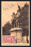 0000 Carte Maximum (card) France N°244 Visite De La Légion Américaine 9/8/1946 Signé Signed Autograph Lafayette American - ...-1929