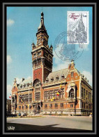 3715 Carte Maximum France 2088 Fédération Sociétés Philatéliques Dunkerque Hotel De Ville Fdc Edition La Cigogne 1980 - 1980-1989