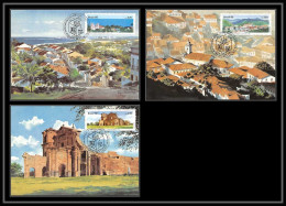 3588 Brésil Brazil Carte Maximum (card) N° 1723/1725 Villes Towns Patriomonio Mundial Da Humanidaze 1985 - Maximumkarten