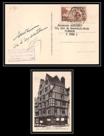 5611/ Carte Postale Anger Logis D'adam (card) France N°345 Ptt Exposition Internationale Paris 1937 Pexip Vierzon  - Matasellos Conmemorativos