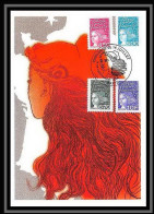 4920a/ Carte Maximum (card) France N°3096/3099 Marianne De Luquet (du 14 Juillet) édition Cef Fdc 1997 - 1990-1999