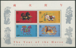 Hongkong 1990 Chinesisches Neujahr: Jahr Des Pferdes Block 13 Postfrisch (C8347) - Blokken & Velletjes