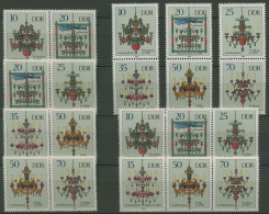 DDR 1989 Leuchterspinnen 3289/94 ZD Alle Kombinationen Postfrisch (SG31344) - Se-Tenant