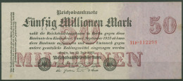 Dt. Reich 50 Millionen Mark 1923, DEU-109b FZ P, Leicht Gebraucht (K1297) - 50 Millionen Mark