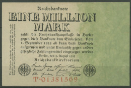 Dt. Reich 1 Million Mark 1923, DEU-113 Serie T, Leicht Gebraucht (K1289) - 1 Mio. Mark