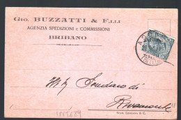 BRIBANO - SEDICO - 1913 - CARTOLINA COMMERCIALE - GIOVANNI BUZZATTI - AGENZIA SPEDIZIONI (INT689) - Tiendas