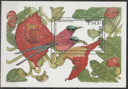 1987 Uganda Carmine Bee Eater Souvenir Sheet (** / MNH / UMM) - Uccelli Canterini Ed Arboricoli