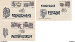 Czechoslovakia 1968: Prehistoric Animals, Fossils, FDC - Prehistorisch