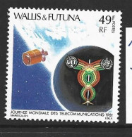 Wallis & Futuna Islands 1981 Telecommunications 49 Fr Single MNH - Nuovi
