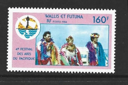 Wallis & Futuna Islands 1984 Arts Festival 160 Fr Single MNH , Light Gum Bends - Unused Stamps