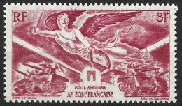 AFRIQUE EQUATORIALE FRANCAISE N° 43 8F ROSE ARDOISE  ANNIVERSAIRE DE LA VICTOIRE  NEUF CHARNIERE TRES LEGERE - Unused Stamps