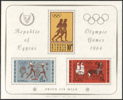 1964 Cyprus Summer Olympic Games In Tokyo Minisheet (** / MNH / UMM) - Estate 1964: Tokio