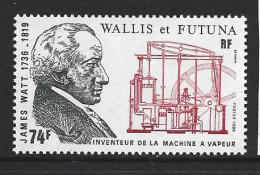 Wallis & Futuna Islands 1986 James Watt Steam Engine 74 Fr Single MNH - Ongebruikt