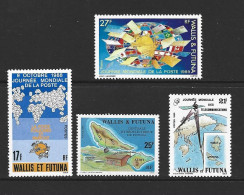 Wallis & Futuna Islands 1988 - 1989 Post Year X 2 , Communications And Hydro Power Singles MNH - Nuovi