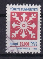 TURKEY 1996 - Canceled - Mi 207 - SERVICE - Timbres De Service