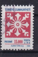 TURKEY 1996 - Canceled - Mi 207 - SERVICE - Timbres De Service