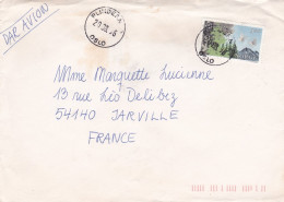 Norvège --1986--lettre PLINDERN  Pour JARVILLE -54  (France)..timbre EUROPA (papillon) , Cachet - Covers & Documents